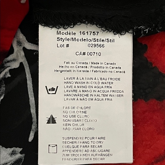 Joseph Ribkoff Sheer Floral Flutter Sleeve Poncho Top - Picture 9 of 9